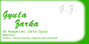 gyula zarka business card